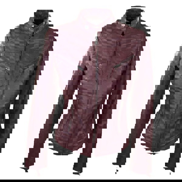 Leather Company Women's Leather Fitted Biker Brown Jacket