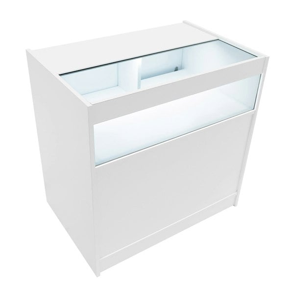 Monstershop LED Retail Shop Counter B900 - White