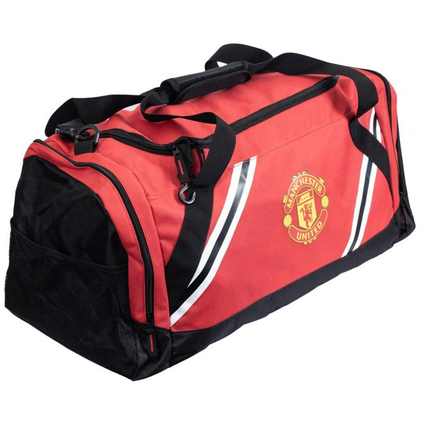 Manchester United FC Core Stripe Holdall - Red/Black