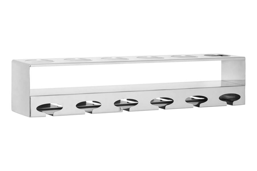 Novo 6 Bottle Silver Finish Wine Rack