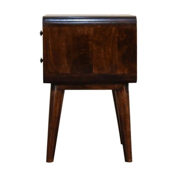 Artisan Furniture Curved Dark Walnut Bedside