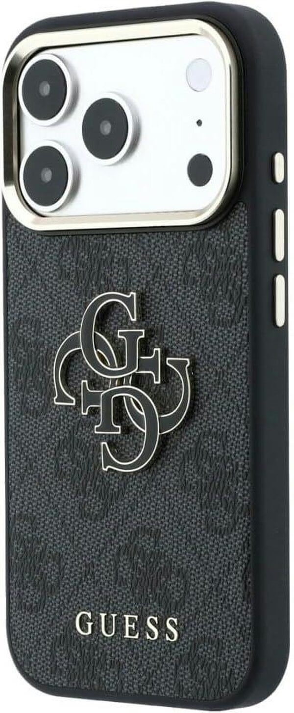 Guess 4G & Big Resin Logo Case for iPhone 17/18 Pro Max 6.9" Black - GUHCP18X6P4SRMLK