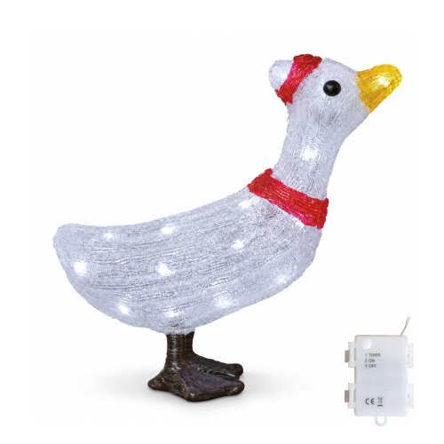 Samuel Alexander 39cm Light Up Christmas Goose Decoration with 30 White LEDs