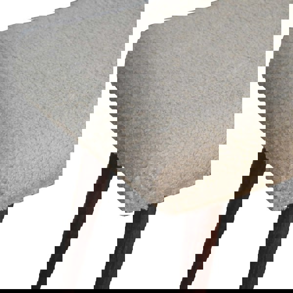 Artisan Furniture Honey Caramel Boucle Cream Curved Bench