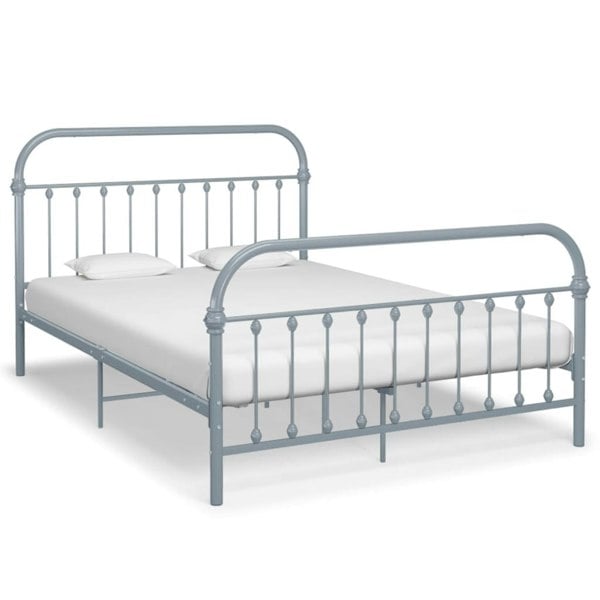 Berkfield Bed Frame Grey Metal 120x200 cm