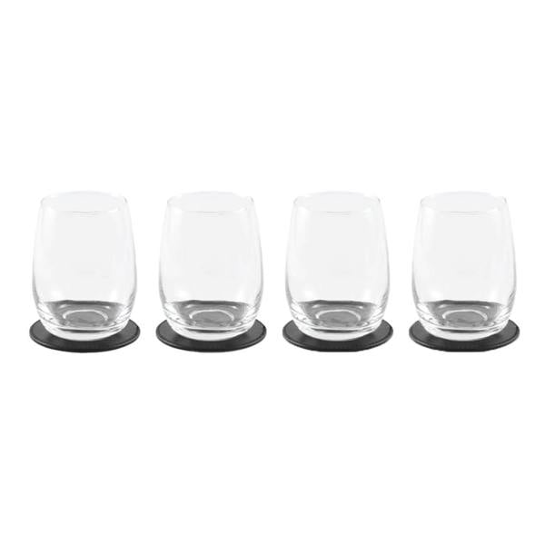 MidOcean Posa PU Coaster Set - Black - 