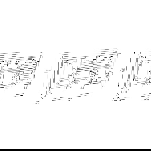 Furniture To Go High Rock TV Unit in Matt Black/Riviera Oak