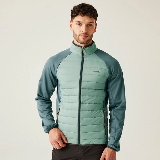 Regatta Mens Clumber IV Full Zip Hybrid Jacket - Glacier/Stormy Weather