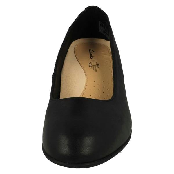 Clarks Ladies Clarks Block Heeled Court Shoes Linnae Pump