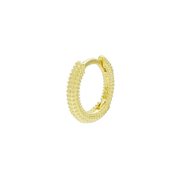 Spero London Sterling Silver Textured Pebble Hoops - Single