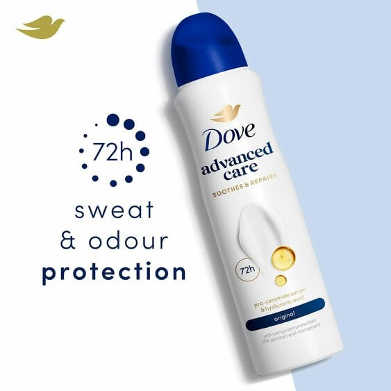 Dove Advanced Care Anti-Perspirant Deodorant Spray Original 200ml, 18 Pack
