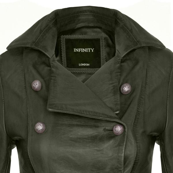 Infinity Leather Womens Gothic Victorian Coat-Accra