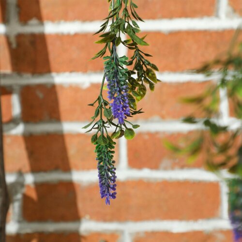 Wyld Haus Nodimo Set Of 2 Artificial Lavender Hanging Baskets With Silk Finish