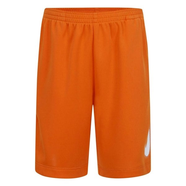 Nike Childrens/Kids Dri-FIT Logo Shorts - Orange/White