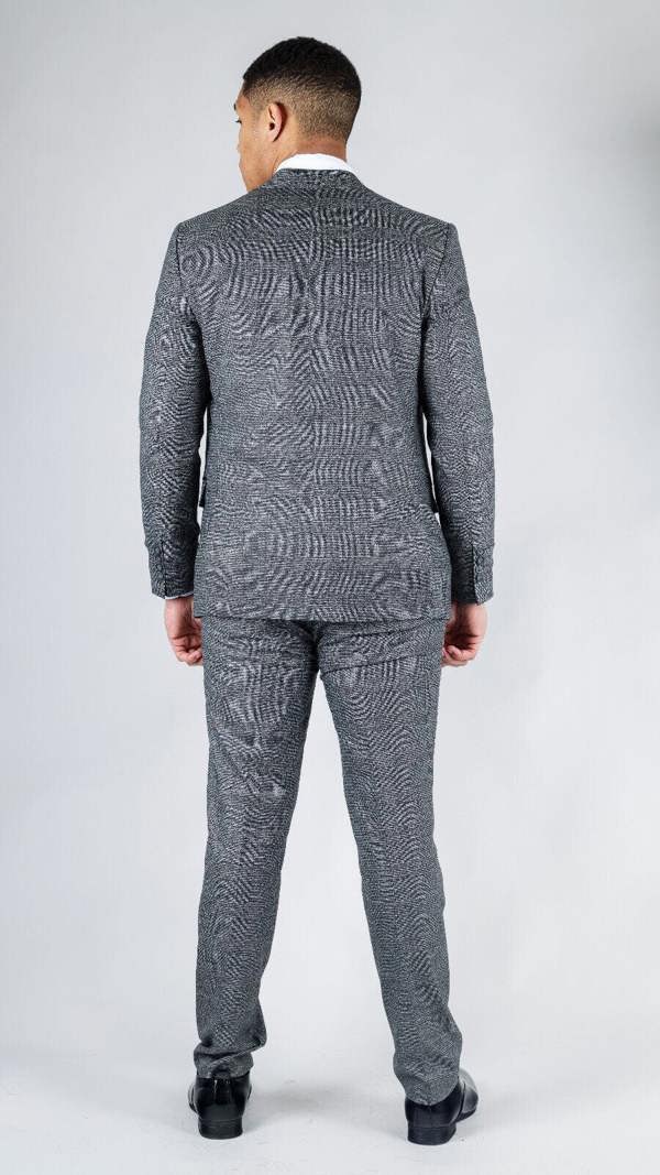 TruClothing Men's Classic Grey Double Breasted 2-Piece Suit