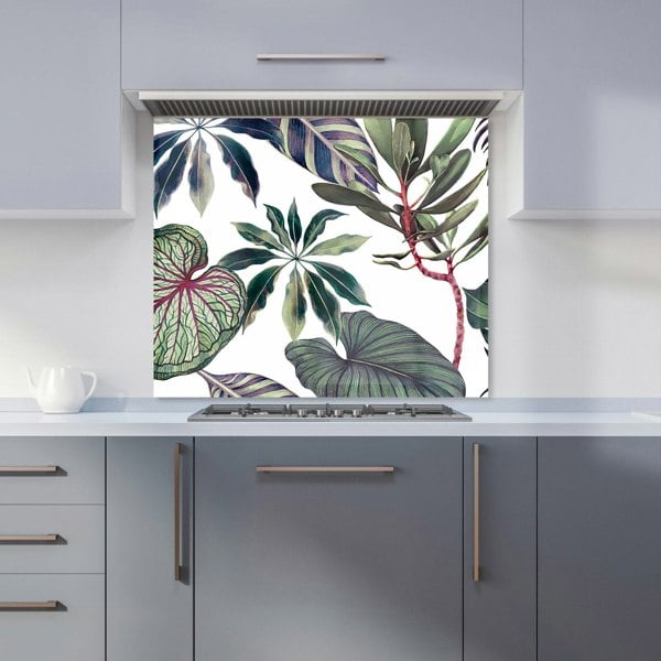 Warren Reed - Designer Watercolor Tropical Leaf Kitchen Splashback