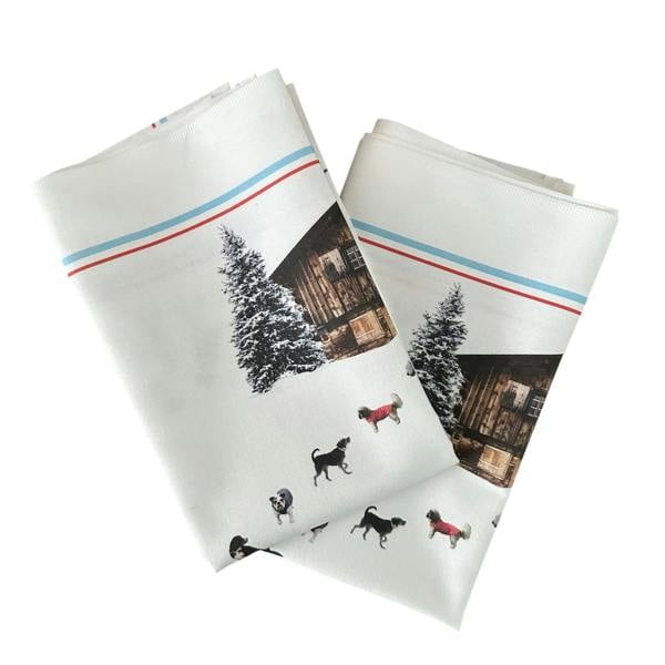 Powderhound Dog Chain Tea Towel