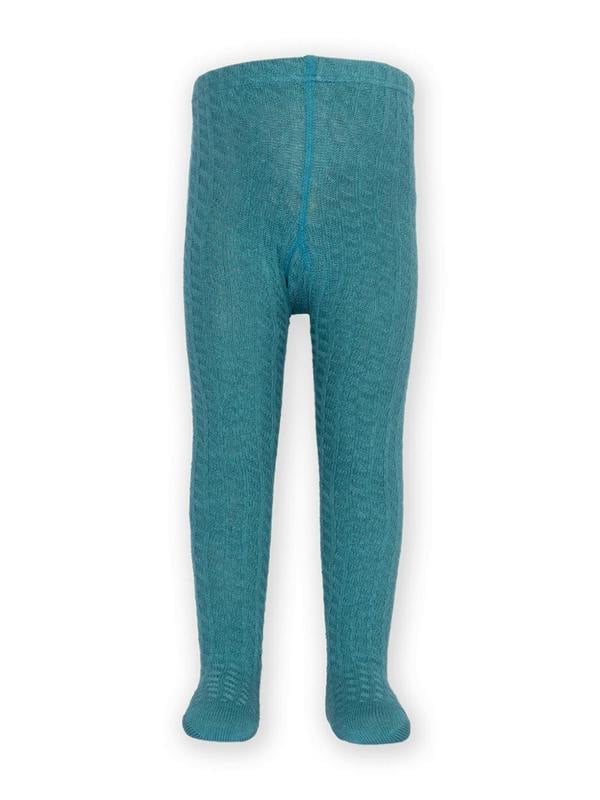 Kite Girls Organic Cable Tights Teal Blue
