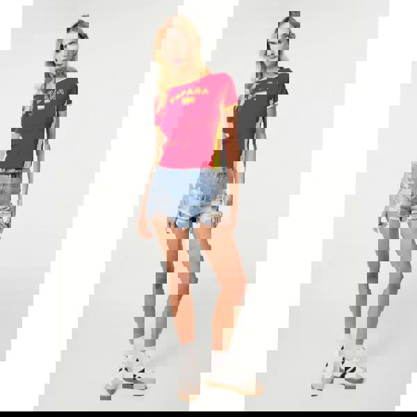 Pink Vanilla Espana Embellished Football T-Shirt