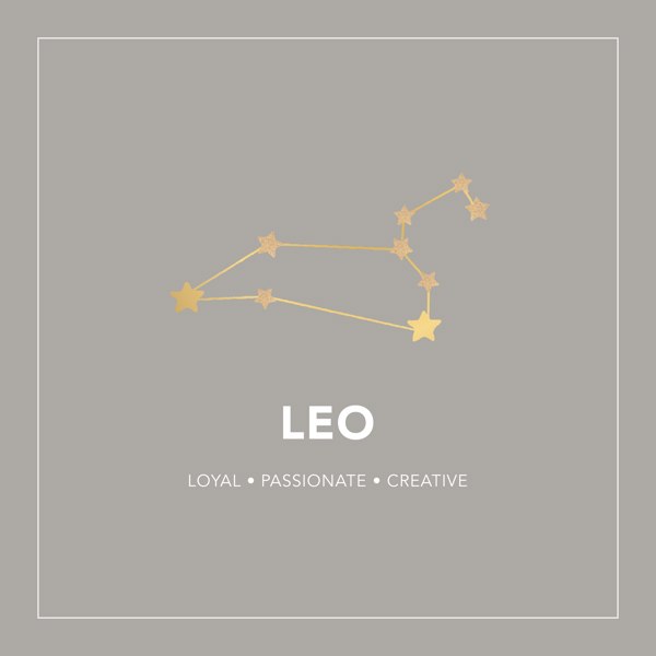 Gold Trip Leo Zodiac Constellation Necklace