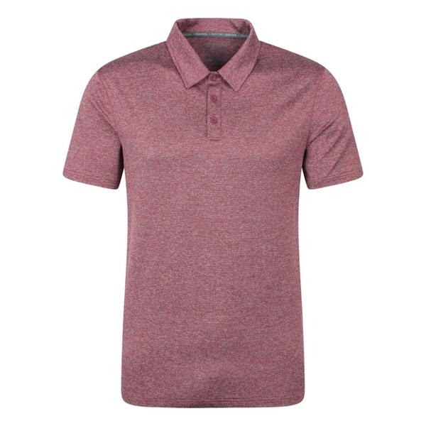 Mountain Warehouse Mens Agra Stripe Polo Shirt - Burgundy - 