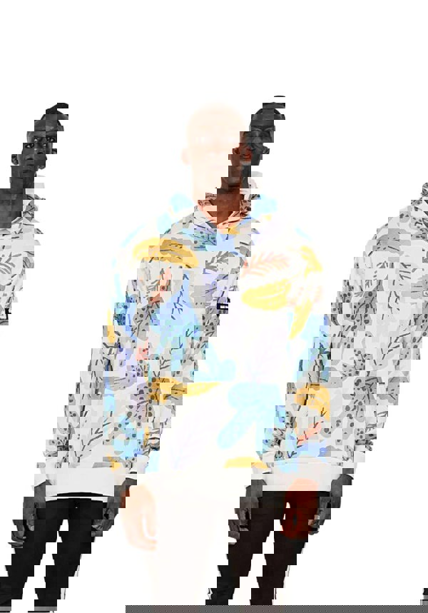 men Leaf print hoodie