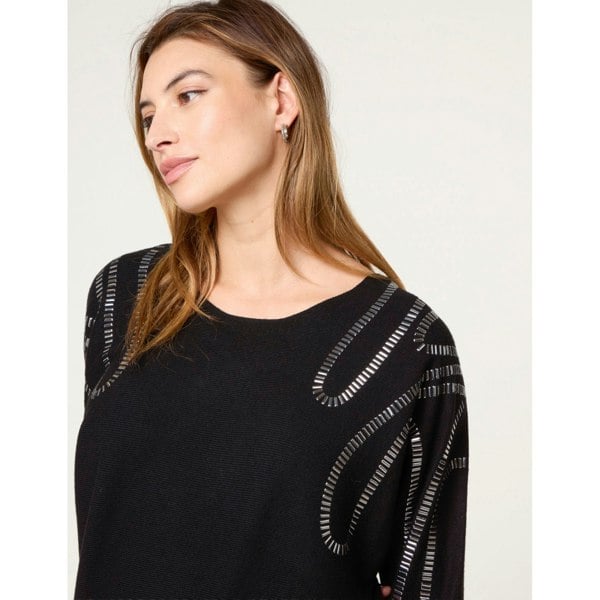 Blue Vanilla Embellished Shoulder Jumper