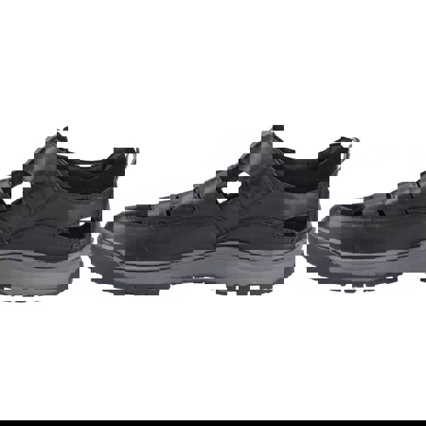 Hush Puppies Rucker Leather Men's Black Sandals