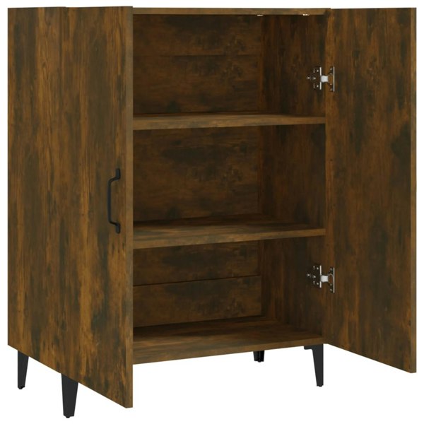 Berkfield Sideboard Smoked Oak 70x34x90 cm Engineered Wood