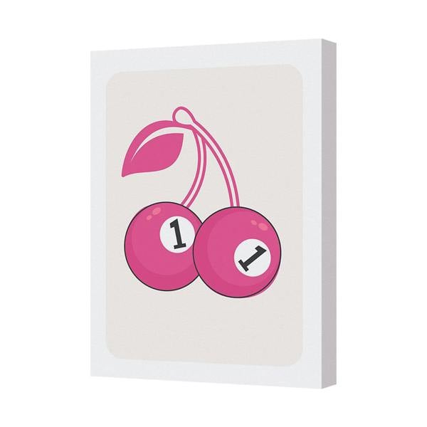 Benjamin Tate Design Pink Cherry Canvas Print Contemporary Wall Art Handmade UK Deep Frame