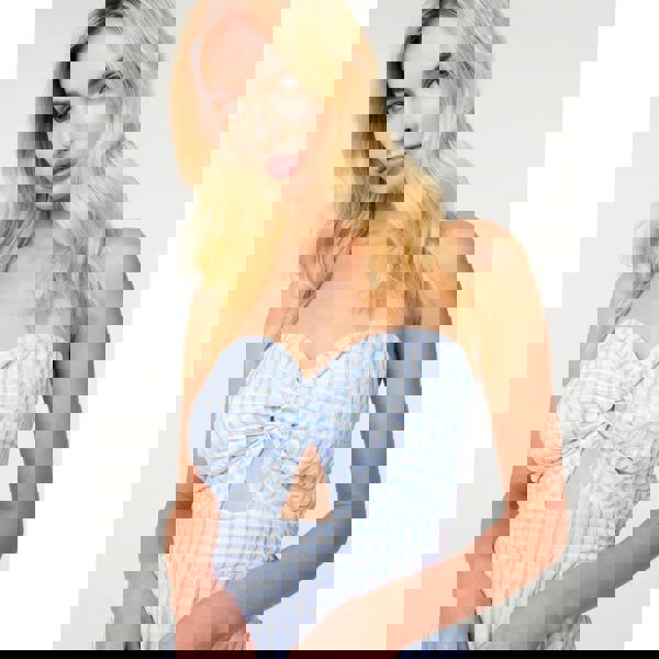 Pink Vanilla Knot Front Bandeau Playsuit