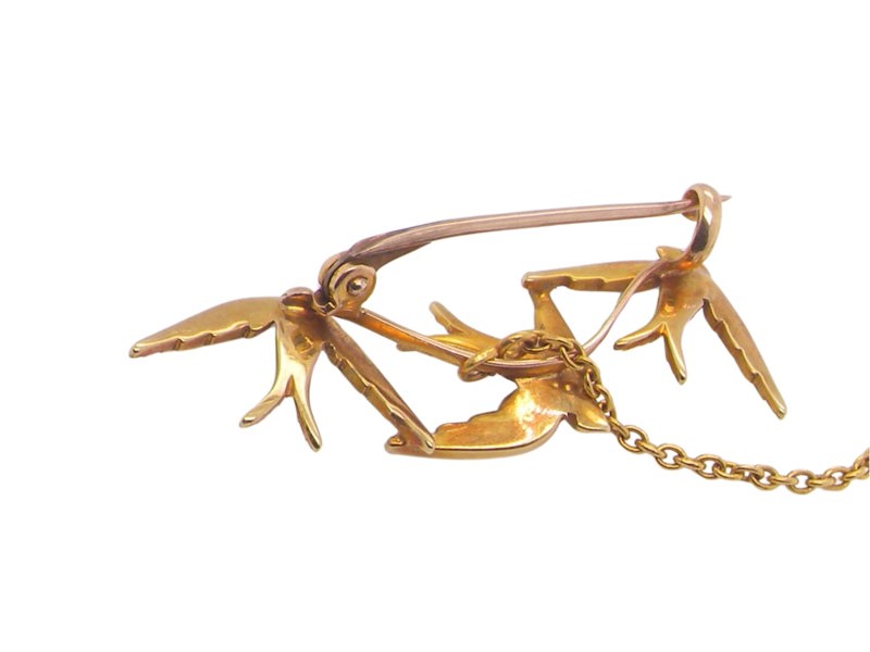  antique swallow brooch