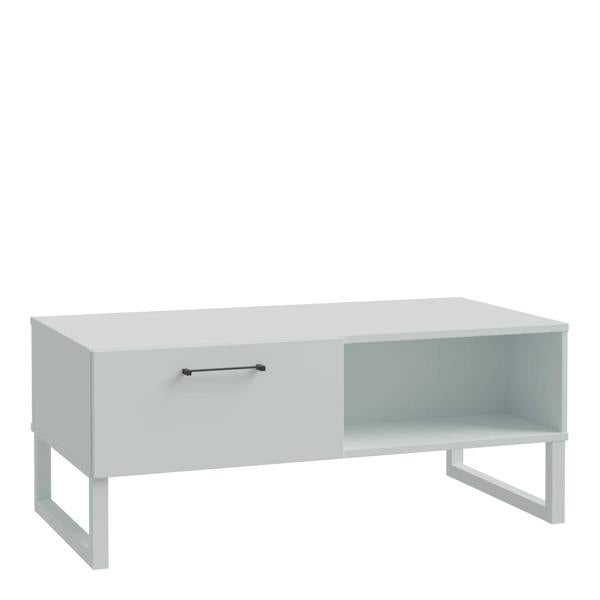 Wyld Haus Onyx Light Grey 1 Drawer Coffee Table Open Shelf