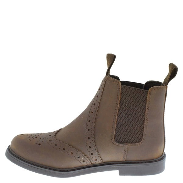 Frank James Cheltenham Boys Girls Brogue Chelsea Leather Jodphur Boots
