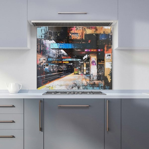 Warren Reed Japanese Subway Glass Kitchen Splashback - 00034