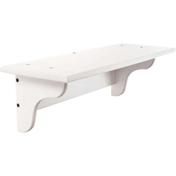 White Wooden Book Shelf Shelving Wall Mountable Mounting Bookshelf Painted MDF