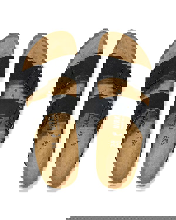 Birkenstock Arizona Suede Leather Womens Sandals - Black