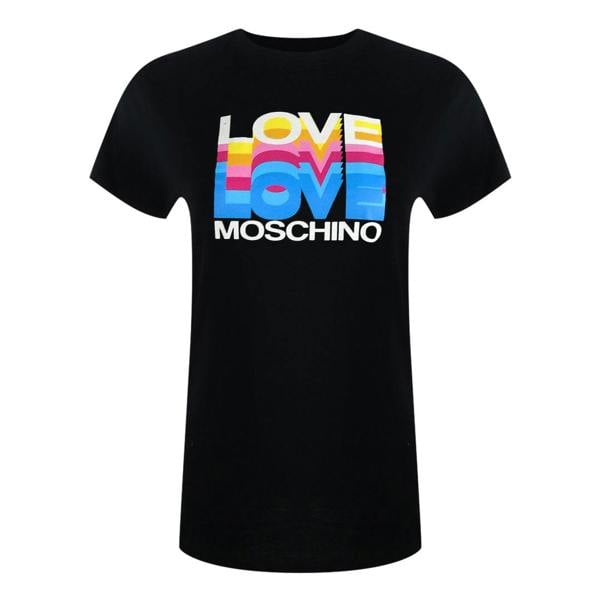 Moschino Love Moschino Layered Logo Black T-Shirt