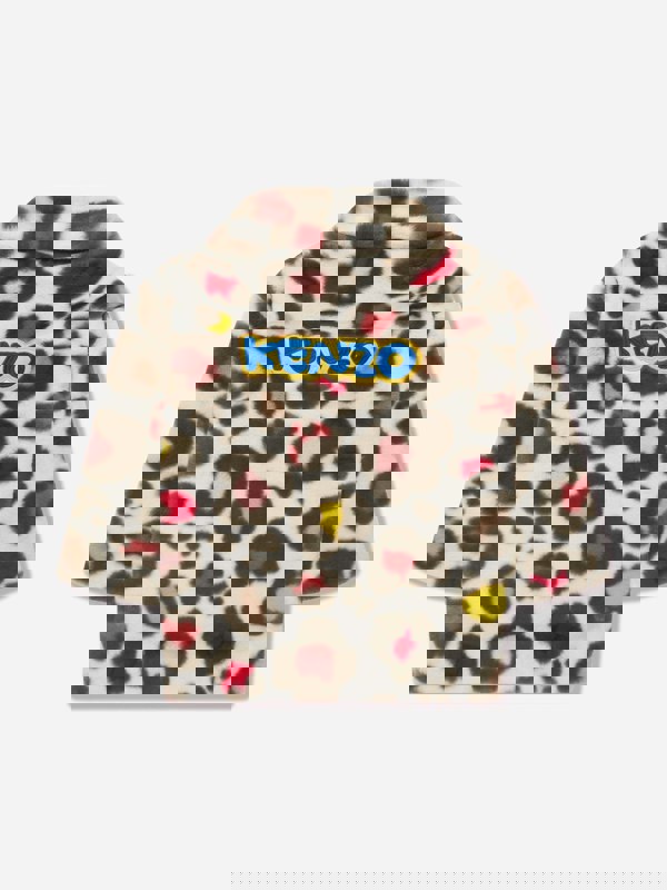 KENZO KIDS KENZO Girls Faux Fur Coat in Multicolour