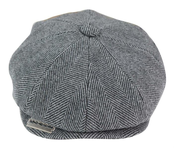 TruClothing Mens Peaky Blinders Tweed Gatsby Flat Baker Hat With Razor Blade