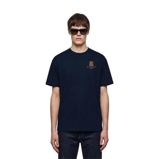 By Lanvin Paris Chest Logo Navy Blue T-Shirt