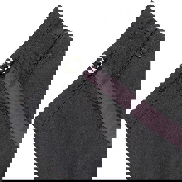 David WeJ Plain Dress Trousers with Side Adjusters - Charcoal