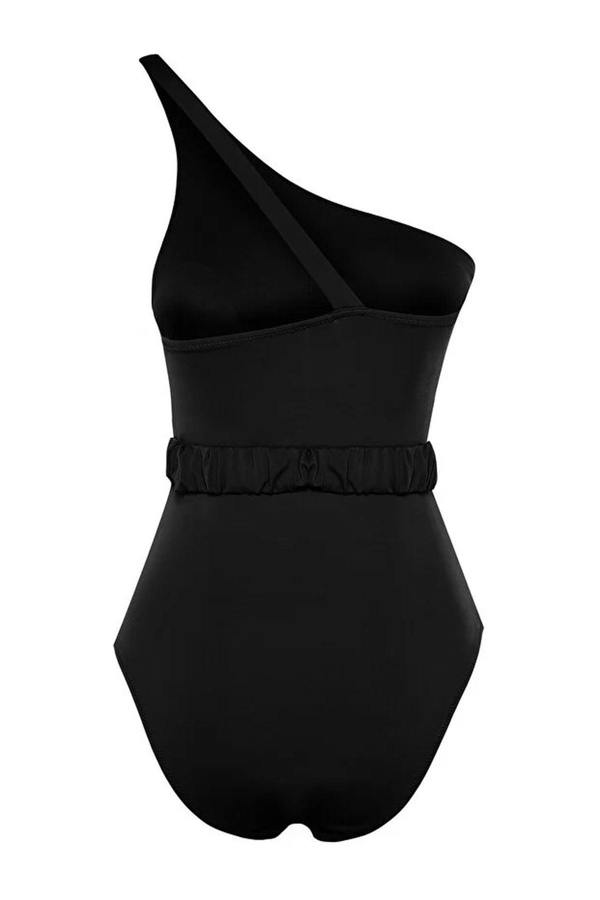WOVCOR One-Shoulder Padded Regular Swimsuit with Accessories