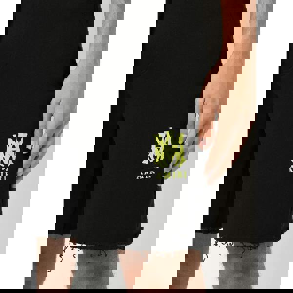 Amiri MA Logo Printed Lime Shorts   in  Black