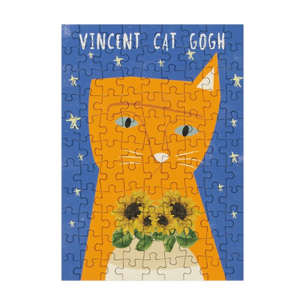 Happily Puzzles Vincent Cat Gogh - 99 Piece Mini Jigsaw Puzzle