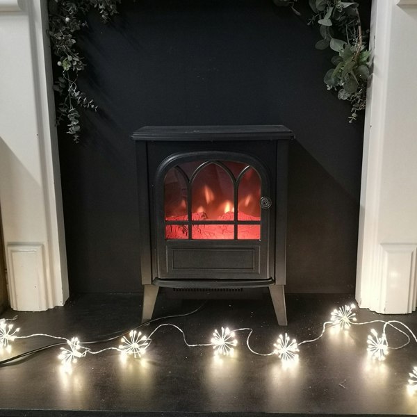 Samuel Alexander Festive Christmas 10 Warm White LED Twinkling Starburst Lights