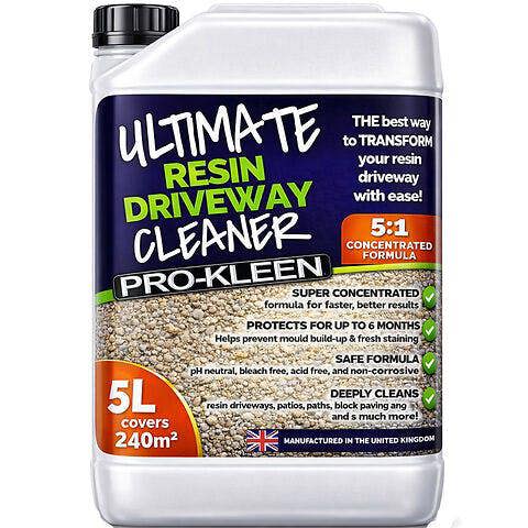 ProKleen Pro-Kleen Resin Driveway Cleaner 5L Simply Spray and Walk Away Free From Acid and Bleach Concentrated