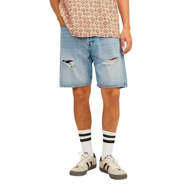 Jack And Jones Mens Denim Relaxed Fit Casual Shorts - Blue Denim - 