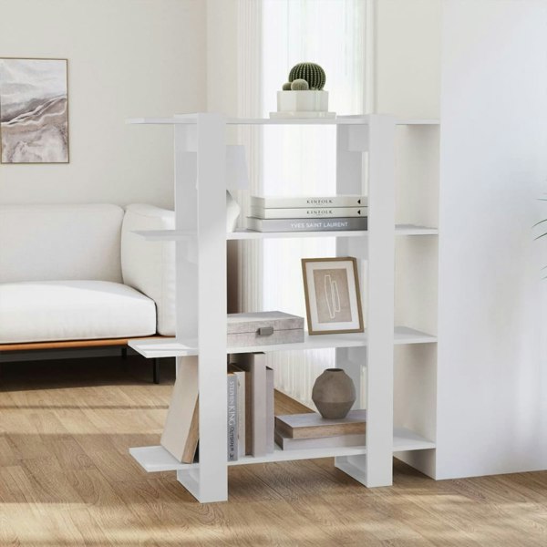Berkfield Book Cabinet/Room Divider White 100x30x123.5 cm