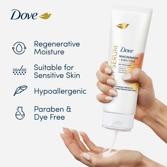 Dove Niacinamide Even Tone Body Serum with Vitamin C for Dark Spots, 12x200ml